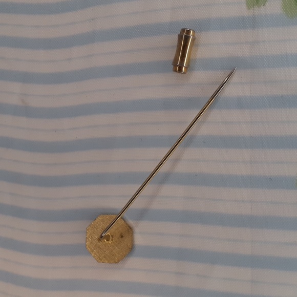 Vintage Gold Tone Cursive J Stick Pin - Picture 3 of 4